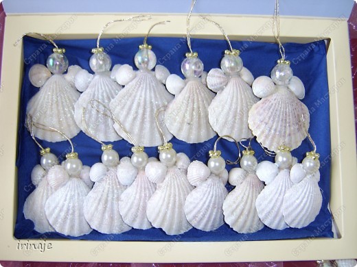 Master Class: Ángeles de la cuentas de concha, conchas de Navidad.  Foto 11