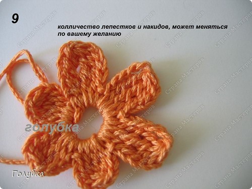  Мастер-класс Вязание крючком: Вяжем вместе : Простой цветочек Пряжа. Фото 10