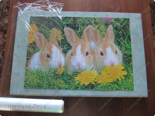 Мастер-класс Мозаика: МК - Создаем из пазлов картину Бумага Отдых. Фото 6