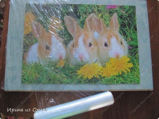 Мастер-класс Мозаика: МК - Создаем из пазлов картину Бумага Отдых. Фото 9