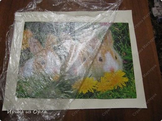 Мастер-класс Мозаика: МК - Создаем из пазлов картину Бумага Отдых. Фото 26