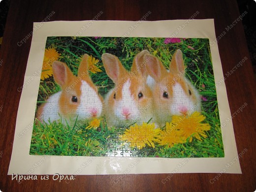 Мастер-класс Мозаика: МК - Создаем из пазлов картину Бумага Отдых. Фото 27