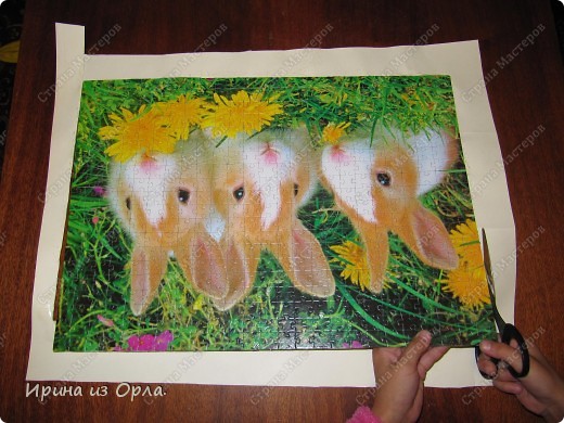 Мастер-класс Мозаика: МК - Создаем из пазлов картину Бумага Отдых. Фото 28