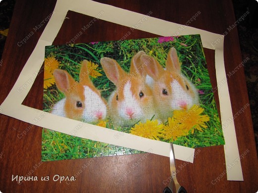 Мастер-класс Мозаика: МК - Создаем из пазлов картину Бумага Отдых. Фото 29