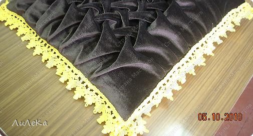  Мастер-класс Шитьё: Подушка с буфами "Плетенка" Нитки, Ткань. Фото 41