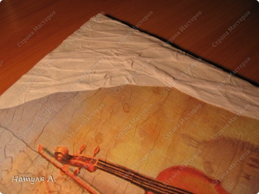 Декор предметов, Мастер-класс Декупаж: Панно "Скрипка" ( + мини МК) Бумага, Гуашь, Салфетки, Скорлупа яичная, Фанера День рождения. Фото 12