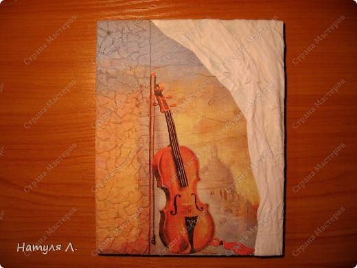 Декор предметов, Мастер-класс Декупаж: Панно "Скрипка" ( + мини МК) Бумага, Гуашь, Салфетки, Скорлупа яичная, Фанера День рождения. Фото 13