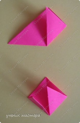  Мастер-класс, Открытка Мозаика, Оригами, Оригами модульное, Орнамент: Мозаика из модулей оригами. Цветочные мотивы. Бумага 8 марта, День рождения, Пасха. Фото 3