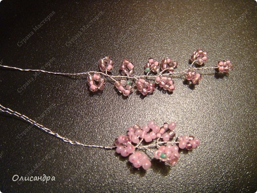Master Class, Craft, gyöngyfűzés termék: Silver Sakura ...  MC ...  Gyöngyök, szálak, Wire.  Fotó 16