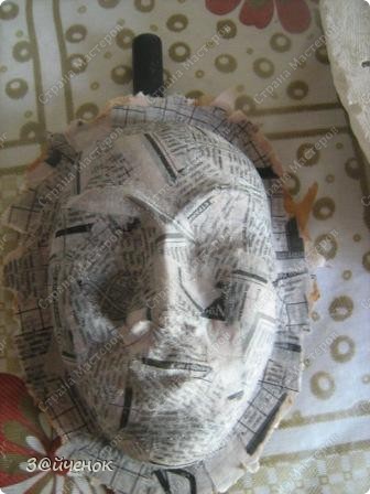  Мастер-класс Папье-маше: Как я делаю маски Бумага газетная, Глина. Фото 11