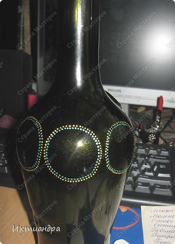 Vopsite articole decorative: Green sticle fantezie din sticla, vopsea, sticla.  Foto 7