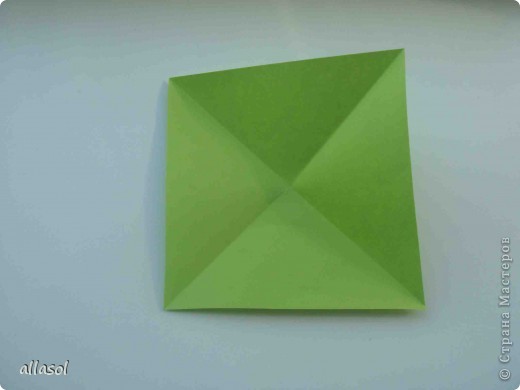 Мастер-класс,  Оригами, : Гофрированный листок клена. Бумага Деньучителя, . Фото 3
