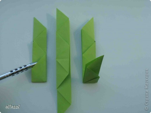 Мастер-класс,  Оригами, : Гофрированный листок клена. Бумага Деньучителя, . Фото 10