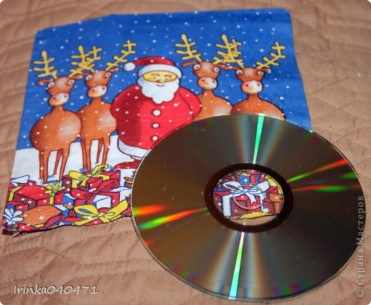 Декор предметов, Мастер-класс Декупаж: Новогодний декупаж. Мастер-класс Бутылки, Клей, Салфетки Новый год, Отдых. Фото 3