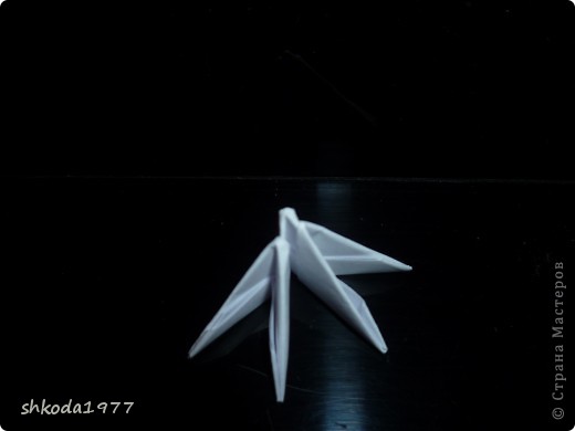  Мастер-класс Оригами модульное: Снежинки из модулей +мини МК Бумага Новый год. Фото 7