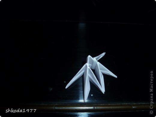  Мастер-класс Оригами модульное: Снежинки из модулей +мини МК Бумага Новый год. Фото 8