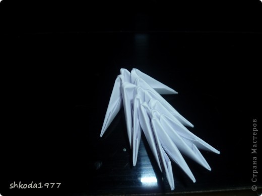  Мастер-класс Оригами модульное: Снежинки из модулей +мини МК Бумага Новый год. Фото 10
