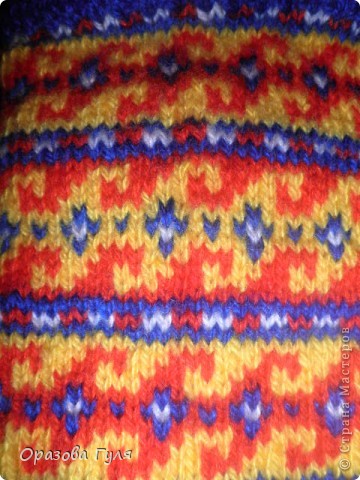  Мастер-класс Вязание: Яркие носки с орнаментом. Нитки. Фото 15