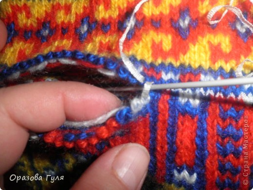  Мастер-класс Вязание: Яркие носки с орнаментом. Нитки. Фото 17