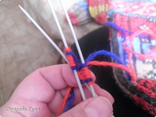  Мастер-класс Вязание: Яркие носки с орнаментом. Нитки. Фото 5