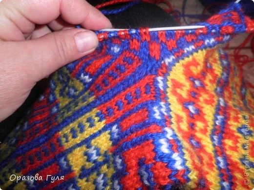  Мастер-класс Вязание: Яркие носки с орнаментом. Нитки. Фото 19