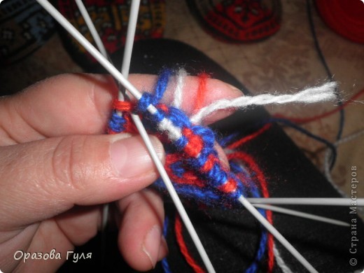  Мастер-класс Вязание: Яркие носки с орнаментом. Нитки. Фото 10