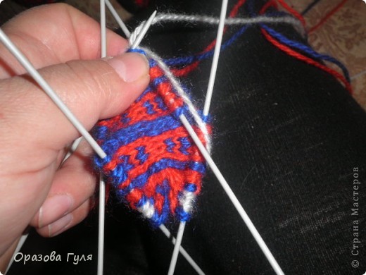  Мастер-класс Вязание: Яркие носки с орнаментом. Нитки. Фото 11