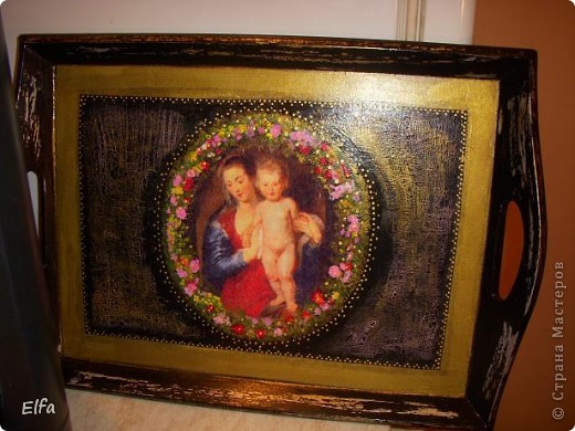 Декор предметов, Мастер-класс Декупаж: Поднос Декор предметов, Мастер-класс Декупаж: Поднос