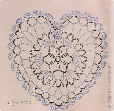 Hack, prodotto Applique, Crochet: San Valentino-Crochet con i diagrammi.  Dischi per computer, cartone, colla, nastro, Filati, giorno di San Valentino Scotch.  Foto 12