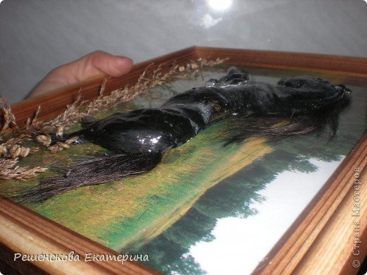Картина, панно, Мастер-класс, Рисование и живопись, : Чёрный конь. Соленое тесто. Гуашь, Клей, Материал природный . Фото 17