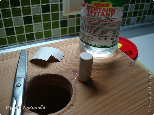 Декор предметов, Мастер-класс Декупаж: Новая жизнь старого скворечника Картон, Клей, Краска, Пастель, Салфетки Отдых, Праздник осени. Фото 5