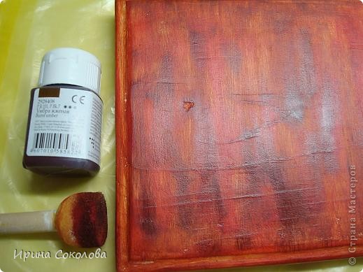 Декор предметов, Мастер-класс Декупаж: Новая жизнь старого скворечника Картон, Клей, Краска, Пастель, Салфетки Отдых, Праздник осени. Фото 12