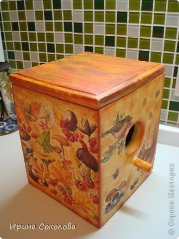 Декор предметов, Мастер-класс Декупаж: Новая жизнь старого скворечника Картон, Клей, Краска, Пастель, Салфетки Отдых, Праздник осени. Фото 1 Декор предметов, Мастер-класс Декупаж: Новая жизнь старого скворечника Картон, Клей, Краска, Пастель, Салфетки Отдых, Праздник осени. Фото 1