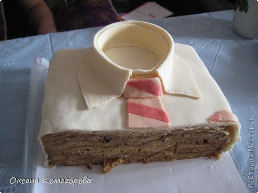 Кулинария Рецепт кулинарный: Тортик РУБАШЕЧКА (медовик + мастика) Продукты пищевые День рождения. Фото 6 Кулинария Рецепт кулинарный: Тортик РУБАШЕЧКА (медовик + мастика) Продукты пищевые День рождения. Фото 6