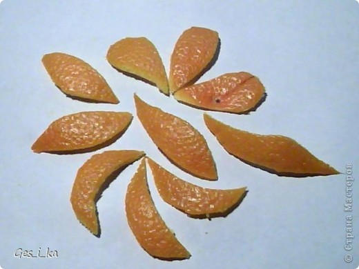  Мастер-класс: роза из апельсиновой корки, ч 1 Овощи, фрукты, ягоды Отдых. Фото 9