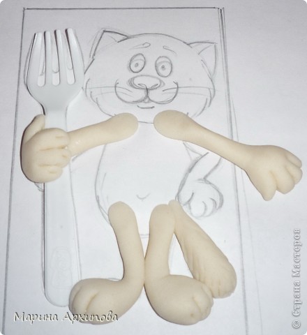  Мастер-класс Лепка: Котик-коток Тесто соленое. Фото 8