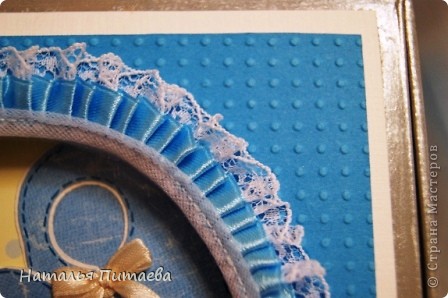 Скрапбукинг Аппликация: "Альбом для Малыша" Бумага, Картон, Клей, Коробки, Краска, Кружево, Ленты, Пуговицы, Скотч День рождения. Фото 25