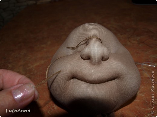  Куклы, Мастер-класс Шитьё: МК кукольный нос Капрон. Фото 38