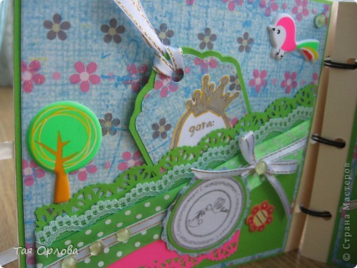 Открытка, Скрапбукинг Аппликация, Ассамбляж: Еще один мой дебют.... Бумага, Бусинки, Клей, Кружево, Ленты День рождения. Фото 3