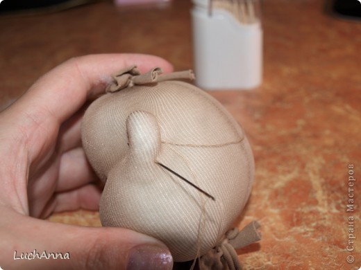  Мастер-класс Шитьё: МК по созданию куклы "Замарашка". Часть 1 - голова. Капрон. Фото 23