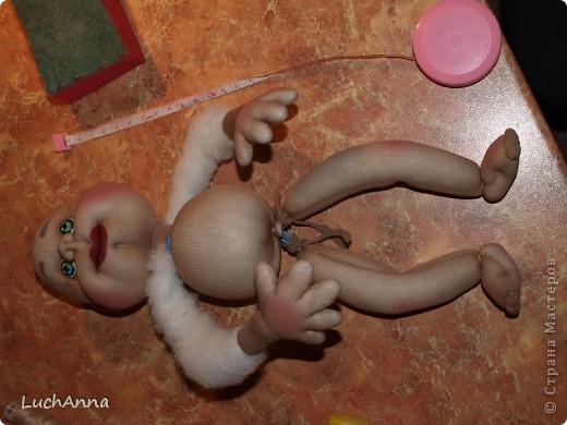  Куклы, Мастер-класс Шитьё: МК по созданию куклы "Замарашка". Часть 2 Капрон. Фото 46