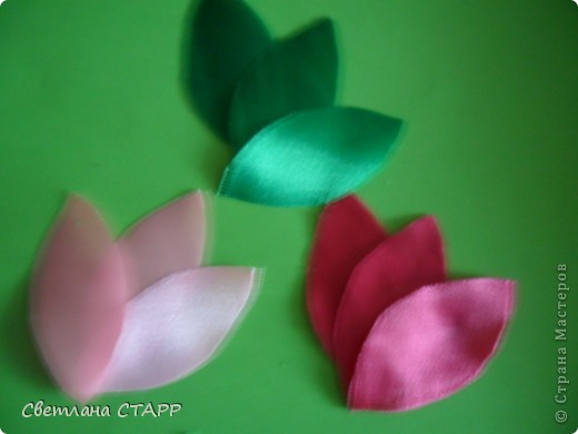  Мастер-класс Шитьё: Как я делаю лилию. Ленты. Фото 2