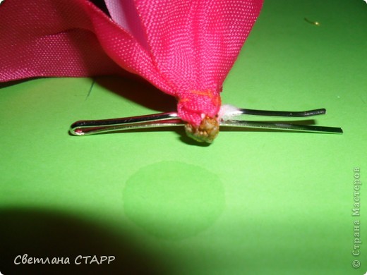 Мастер-класс Шитьё: Как я делаю лилию. Ленты. Фото 29