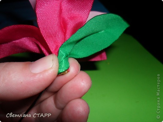  Мастер-класс Шитьё: Как я делаю лилию. Ленты. Фото 31