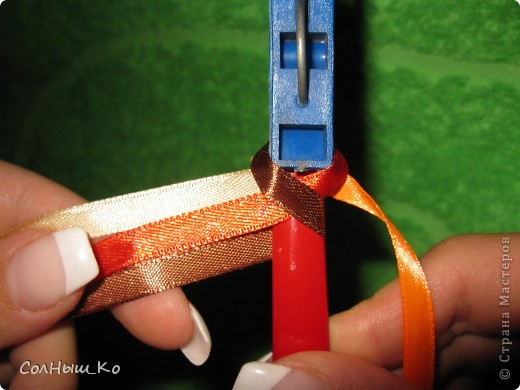  Мастер-класс: Плетение из 4 лент(МК) Клей, Ленты Отдых. Фото 9