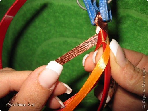  Мастер-класс: Плетение из 4 лент(МК) Клей, Ленты Отдых. Фото 14