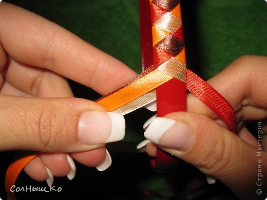  Мастер-класс: Плетение из 4 лент(МК) Клей, Ленты Отдых. Фото 24