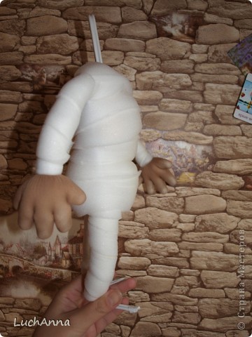  Куклы, Мастер-класс Шитьё: Кукольный каркас и тело (мини МК) Капрон, Поролон, Проволока. Фото 14