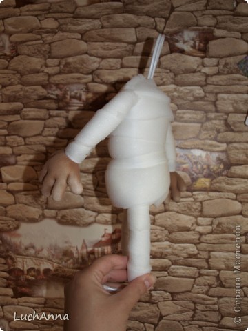  Куклы, Мастер-класс Шитьё: Кукольный каркас и тело (мини МК) Капрон, Поролон, Проволока. Фото 16