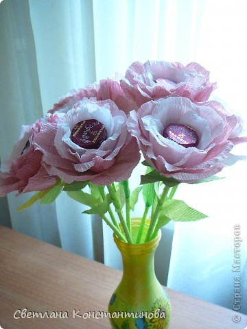  Мастер-класс, Свит-дизайн Бумагопластика: МК по изготовлению роз в свит -дизайне Бумага гофрированная, Бусинки. Фото 21